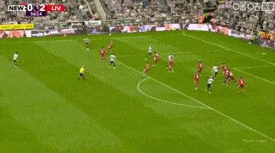 吉马良斯禁区头球破门，纽卡1-2利物浦